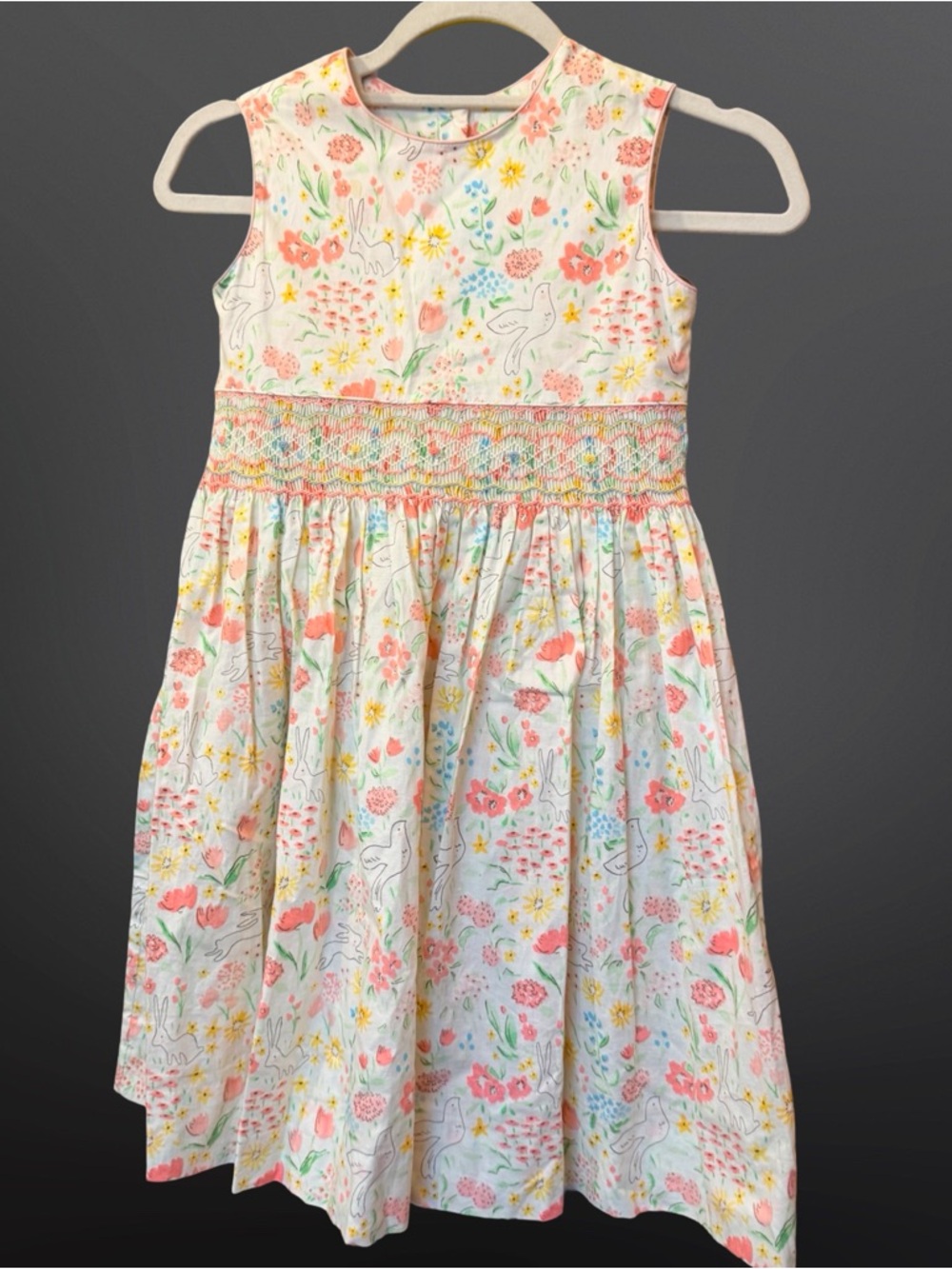 Claire & Charlie Smocked Spring Dress Girls Size 7 🌸